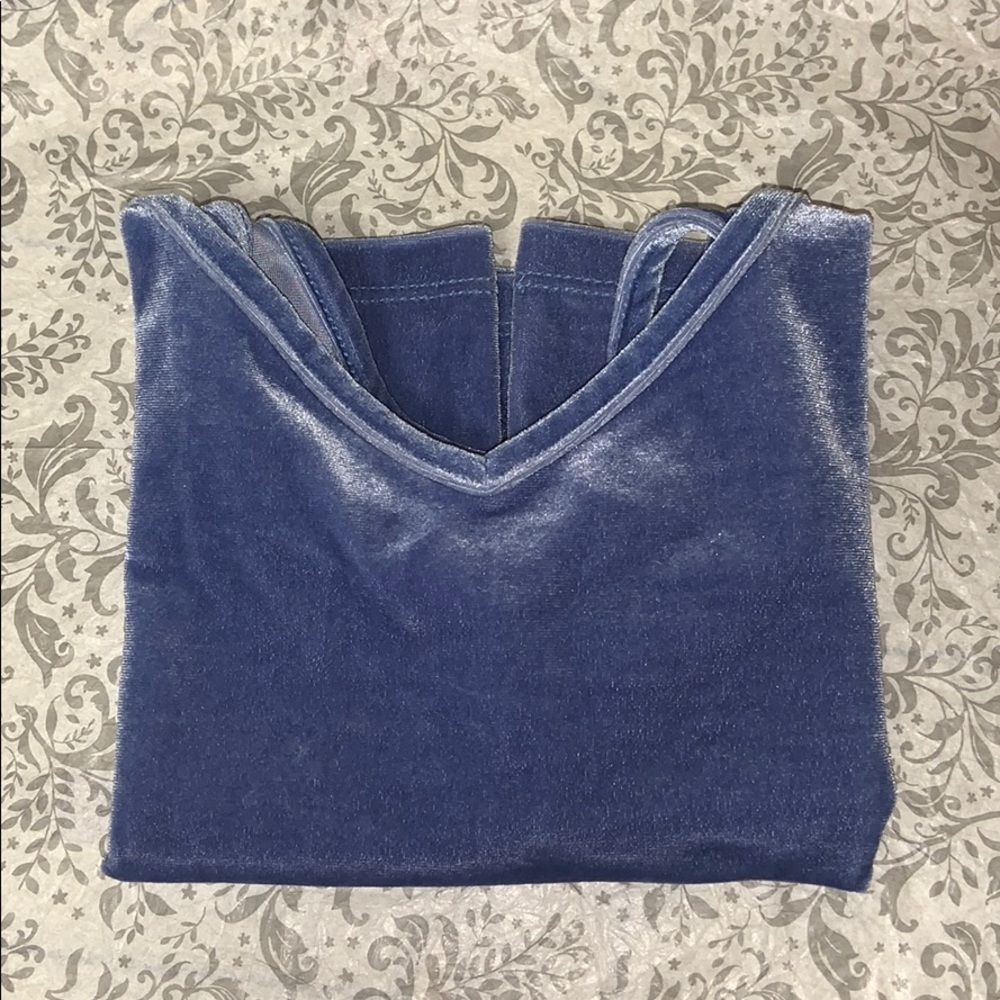 Blue velvet top